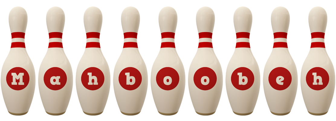 Mahboobeh bowling-pin logo