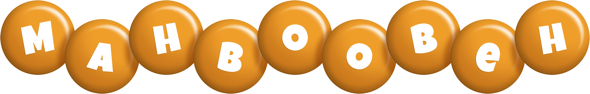 Mahboobeh candy-orange logo