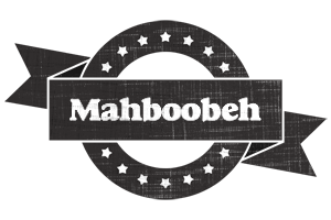 Mahboobeh grunge logo