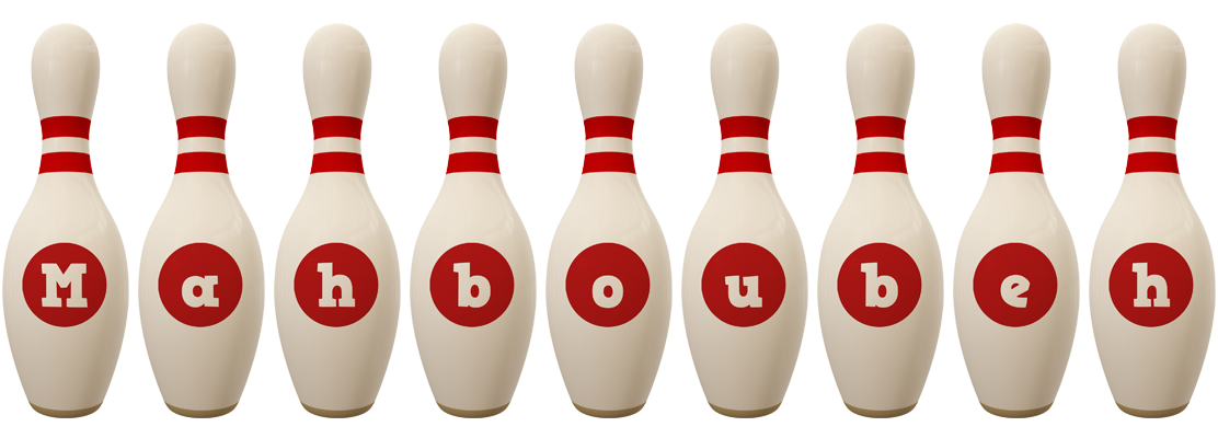 Mahboubeh bowling-pin logo