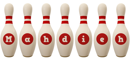 Mahdieh bowling-pin logo