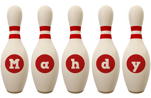 Mahdy bowling-pin logo