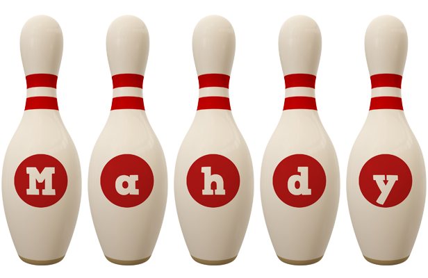 Mahdy bowling-pin logo