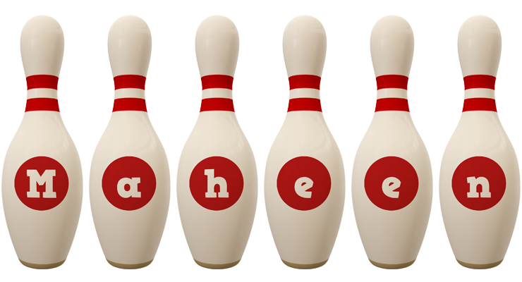 Maheen bowling-pin logo