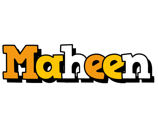 Maheen cartoon logo