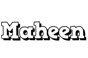 Maheen snowing logo