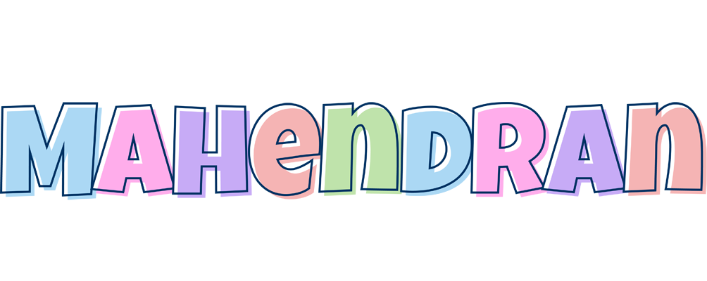 Mahendran pastel logo