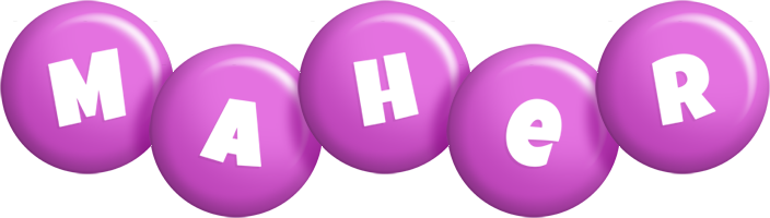 Maher candy-purple logo