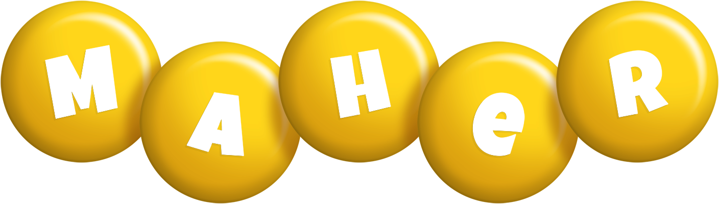 Maher candy-yellow logo