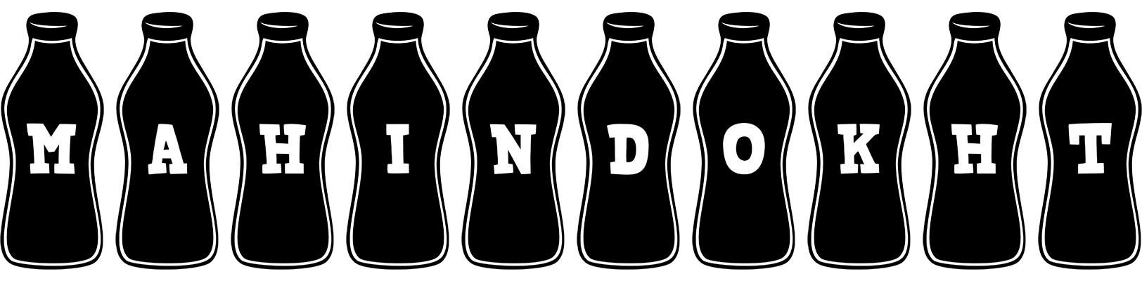 Mahindokht bottle logo
