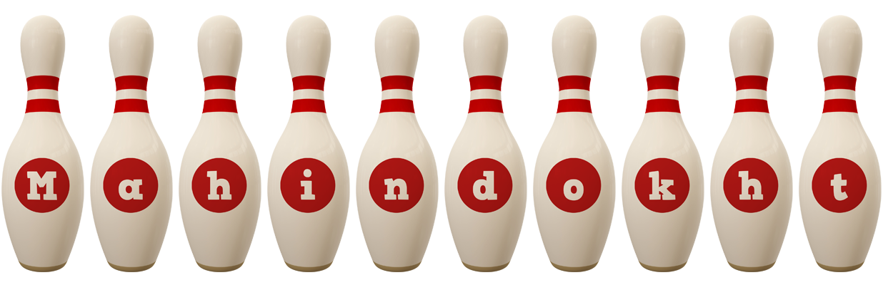 Mahindokht bowling-pin logo