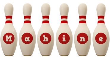 Mahine bowling-pin logo