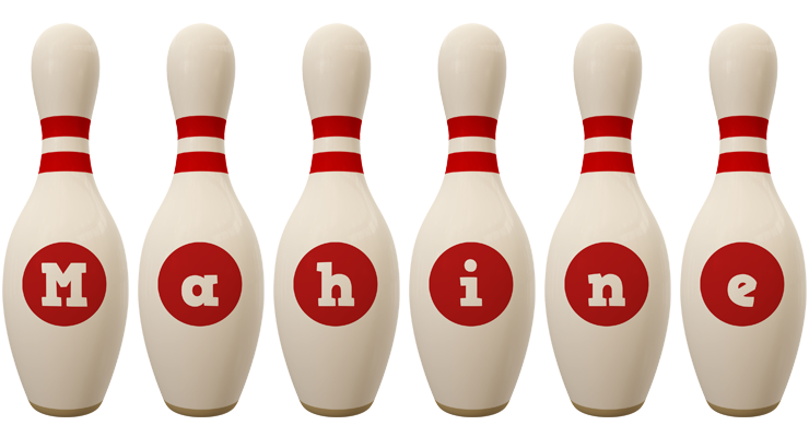Mahine bowling-pin logo