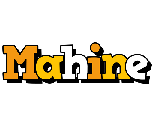 Mahine cartoon logo