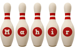 Mahir bowling-pin logo