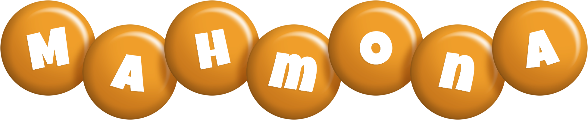 Mahmona candy-orange logo