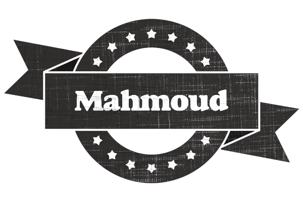 Mahmoud grunge logo