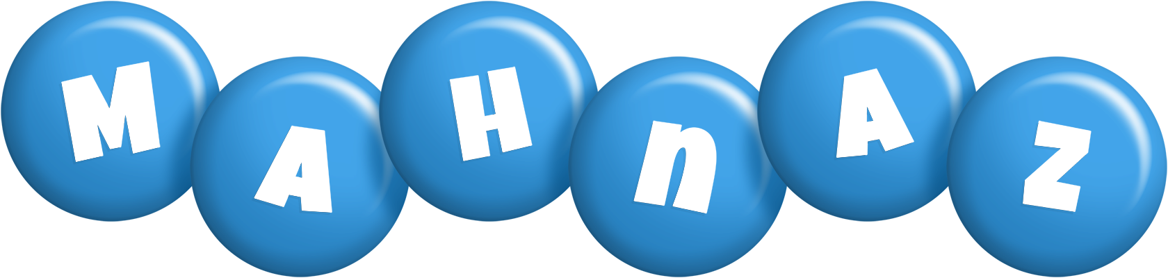 Mahnaz candy-blue logo