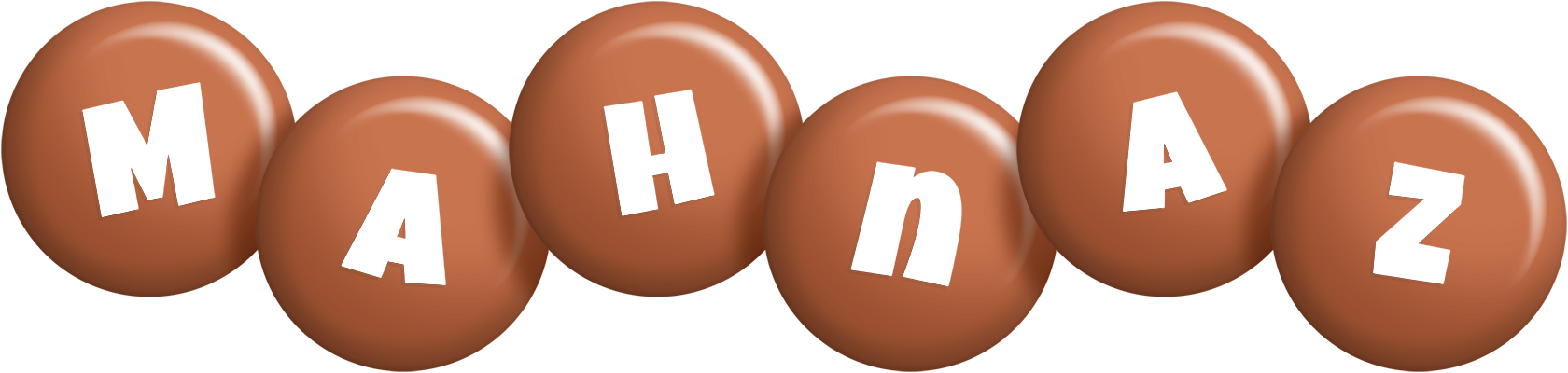 Mahnaz candy-brown logo