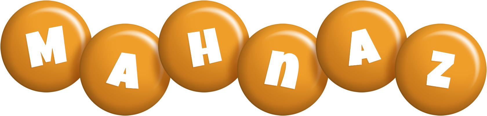 Mahnaz candy-orange logo