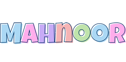 Mahnoor pastel logo