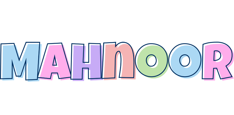 Mahnoor pastel logo