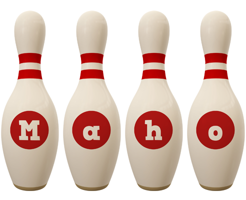 Maho bowling-pin logo