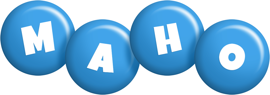 Maho candy-blue logo