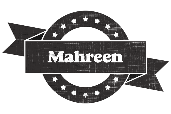 Mahreen grunge logo