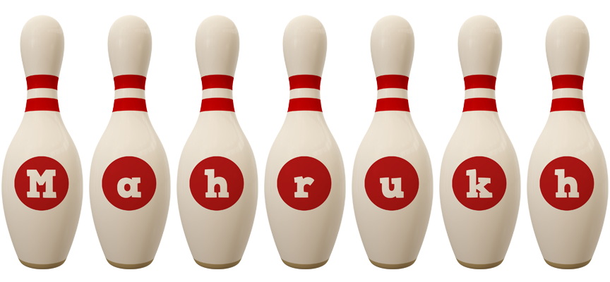 Mahrukh bowling-pin logo