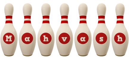 Mahvash bowling-pin logo