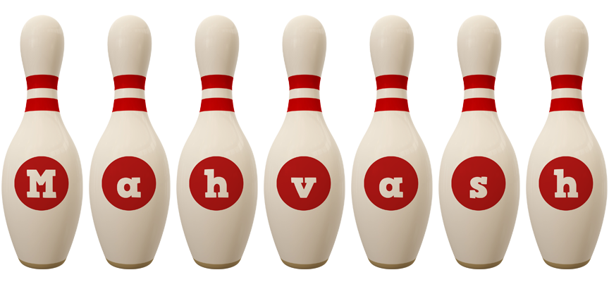 Mahvash bowling-pin logo