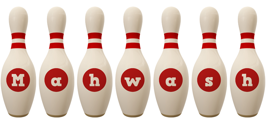 Mahwash bowling-pin logo