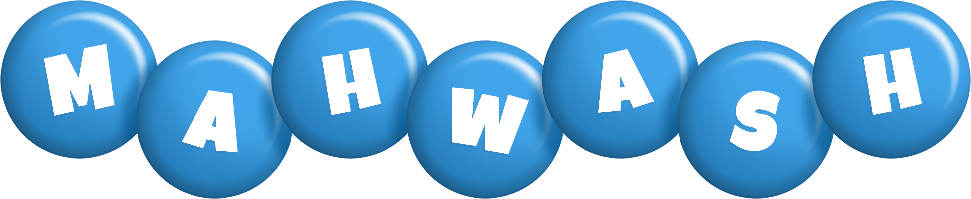 Mahwash candy-blue logo