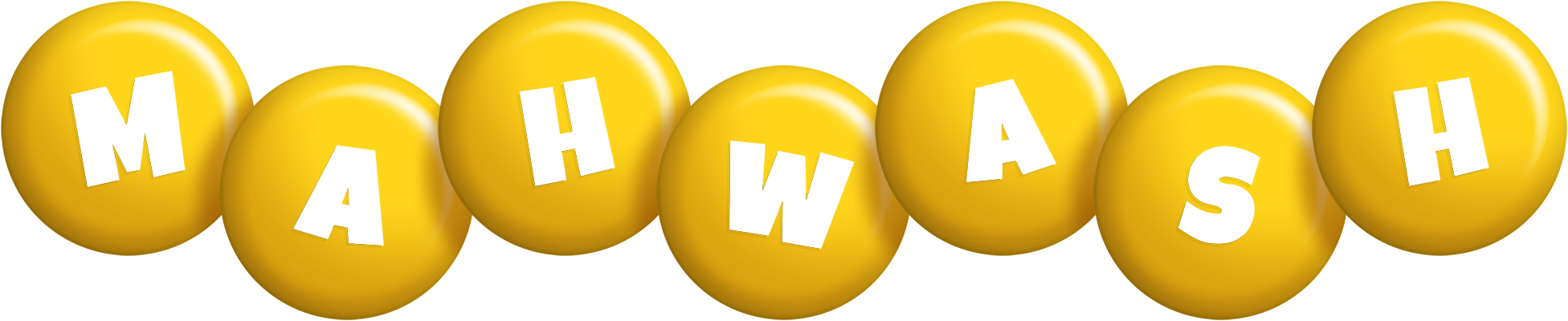 Mahwash candy-yellow logo