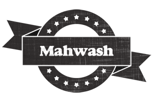 Mahwash grunge logo