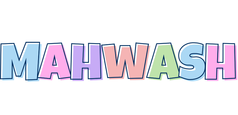 Mahwash pastel logo