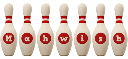 Mahwish bowling-pin logo