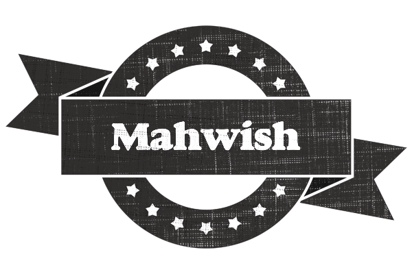 Mahwish grunge logo