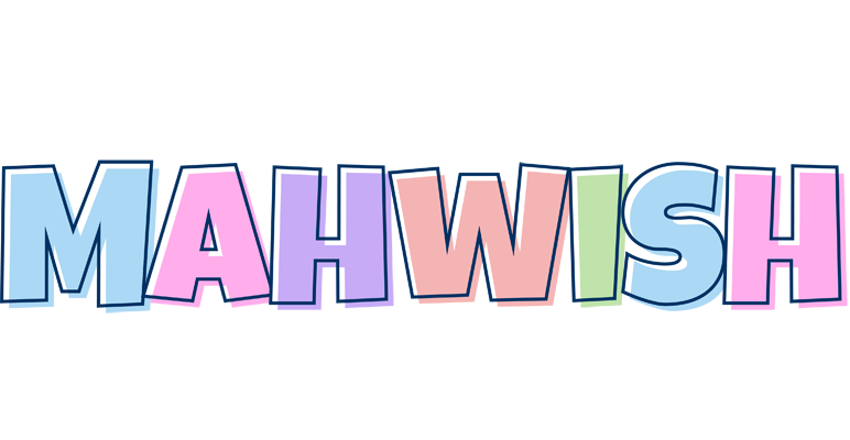 Mahwish pastel logo