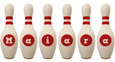 Maiara bowling-pin logo