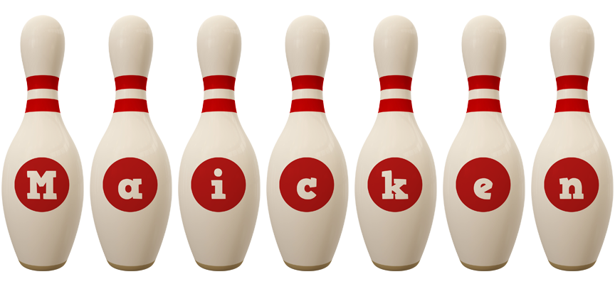 Maicken bowling-pin logo