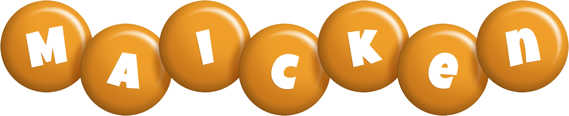 Maicken candy-orange logo