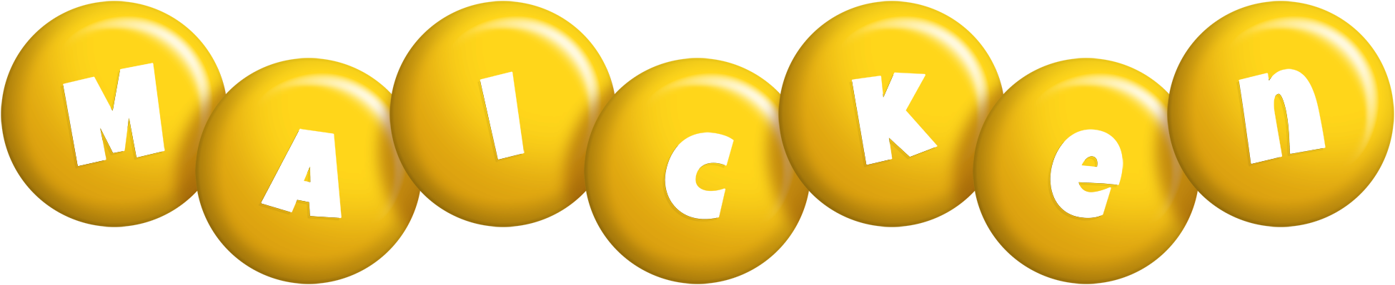 Maicken candy-yellow logo
