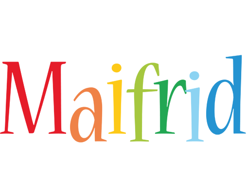 Maifrid birthday logo