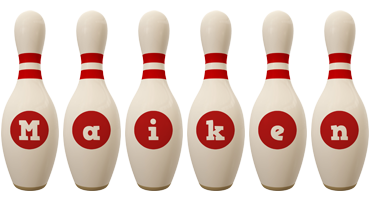 Maiken bowling-pin logo