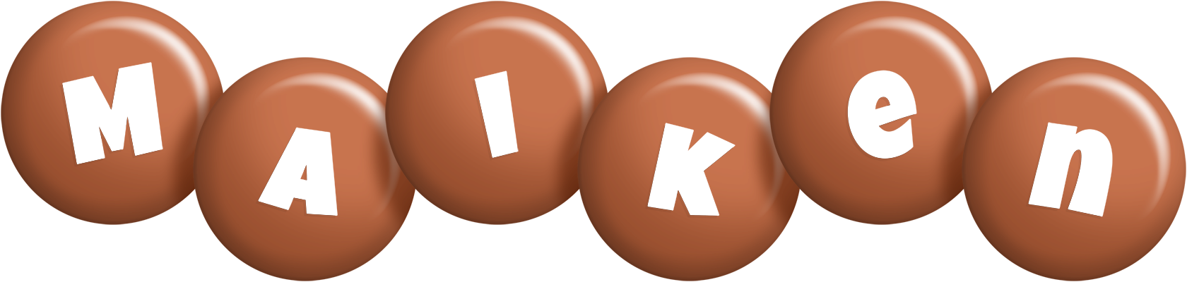 Maiken candy-brown logo