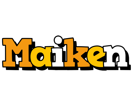 Maiken cartoon logo