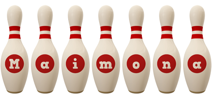 Maimona bowling-pin logo