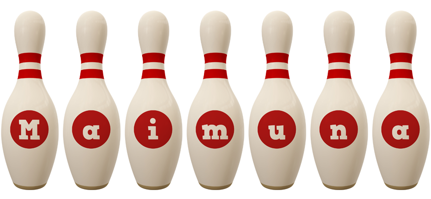 Maimuna bowling-pin logo